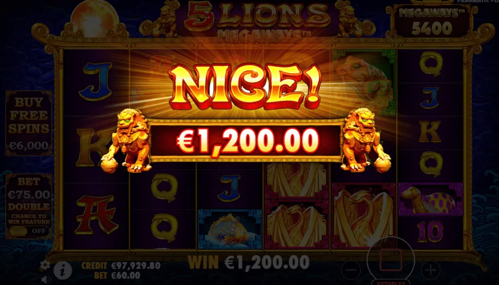 5 Lions Megaways Max Win
